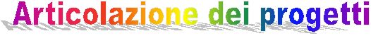 Articolazione dei progetti