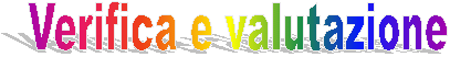 Verifica e valutazione